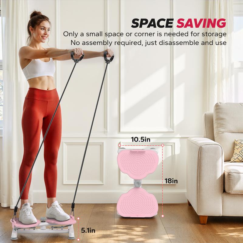 MERACH Waist Twist Machine Slim Waist and Toned Abs Waist Twister Can Stand with Feet Apart Double Non-slip No Noise Use Exercise Equipment Abdominal Roller Workout