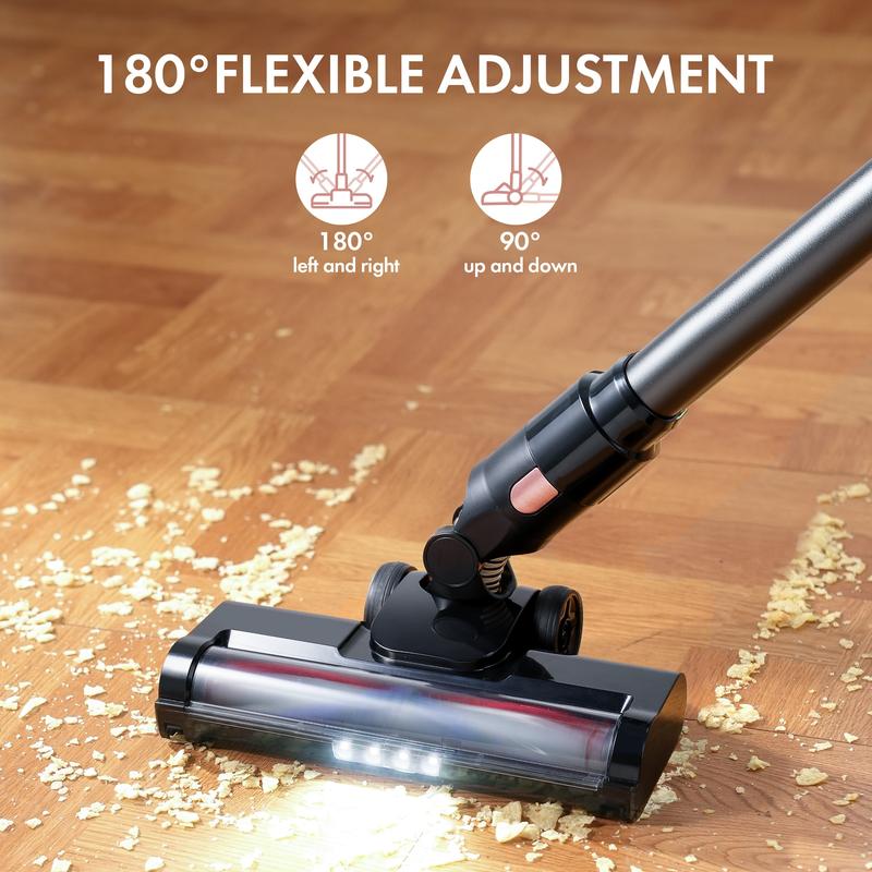 Homeika Cordless Vacuum Cleaner--H320, 28Kpa Powerful Suction, 380W Powerful Brushless Motor, 8-in-1 Lightweight Handheld Vacuum Cleaner, 50-Minute Runtime, Removable Battery, For Pet Hair and Carpets